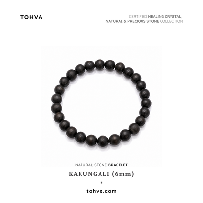 Karungali Natural Stone Bracelet | Certified Traditional Strength & Protection Jewelry