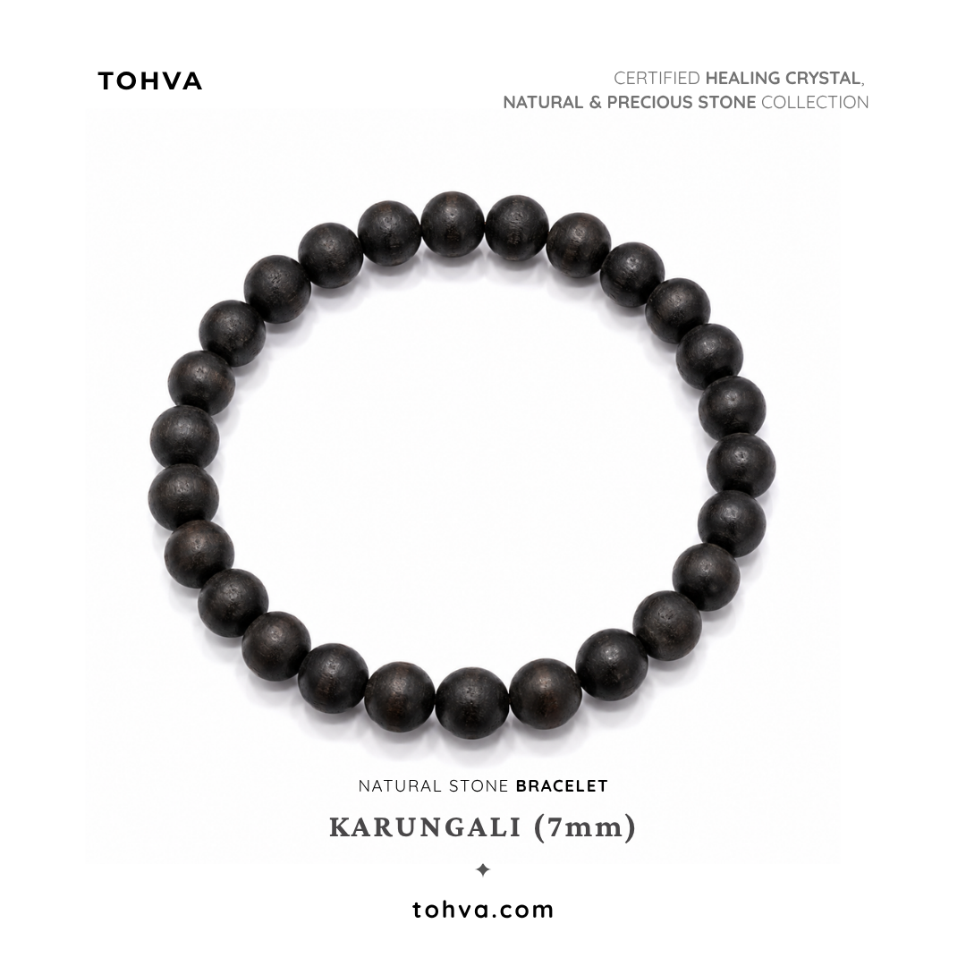 Karungali Natural Stone Bracelet | Certified Traditional Strength & Protection Jewelry