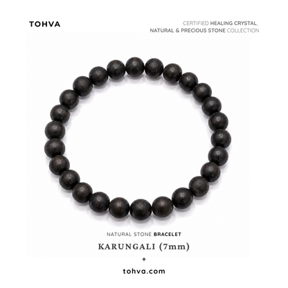 Karungali Natural Stone Bracelet | Certified Traditional Strength & Protection Jewelry