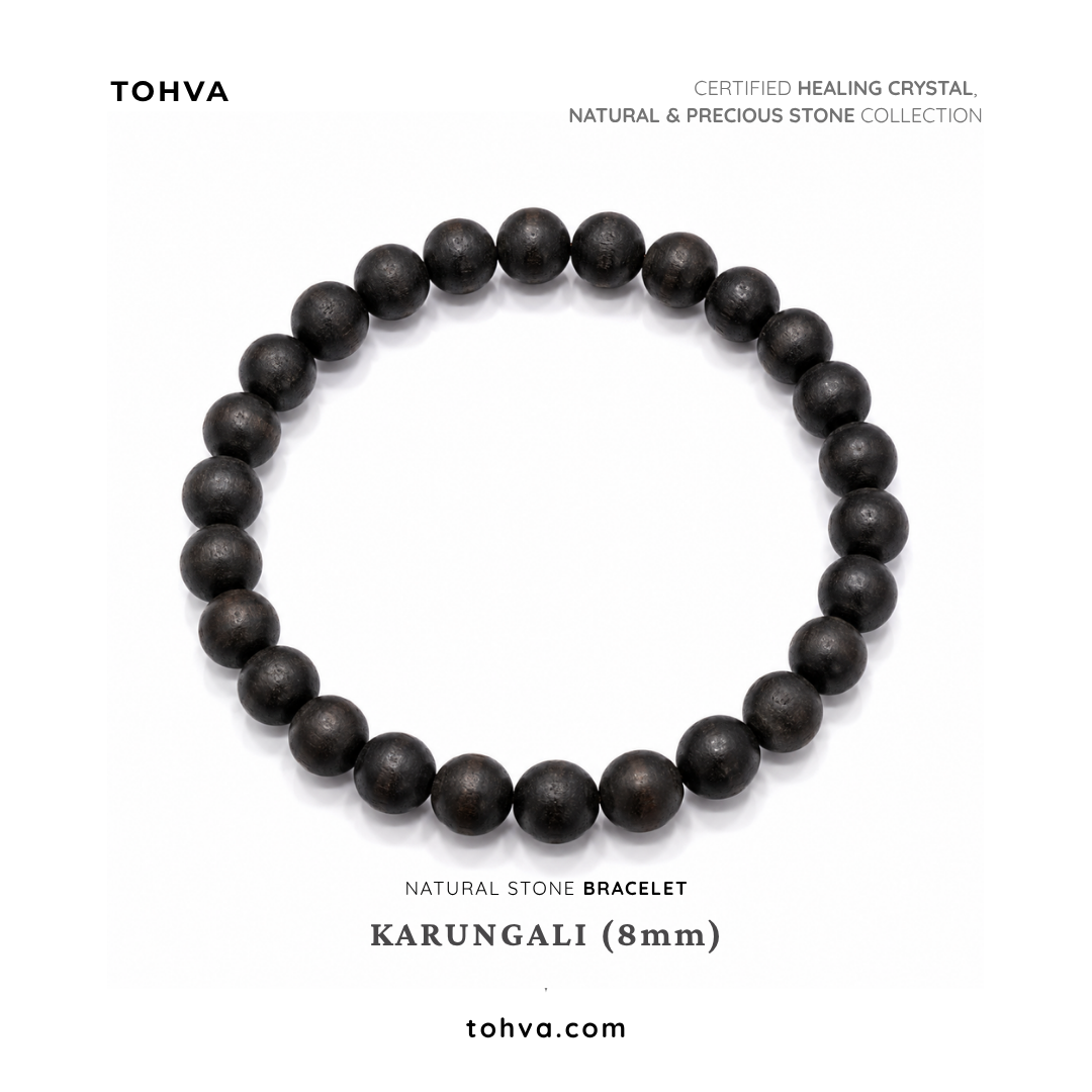 Karungali Natural Stone Bracelet | Certified Traditional Strength & Protection Jewelry