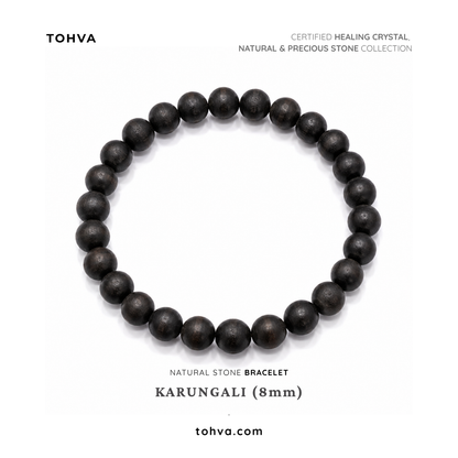 Karungali Natural Stone Bracelet | Certified Traditional Strength & Protection Jewelry