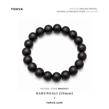 Karungali Natural Stone Bracelet | Certified Traditional Strength & Protection Jewelry