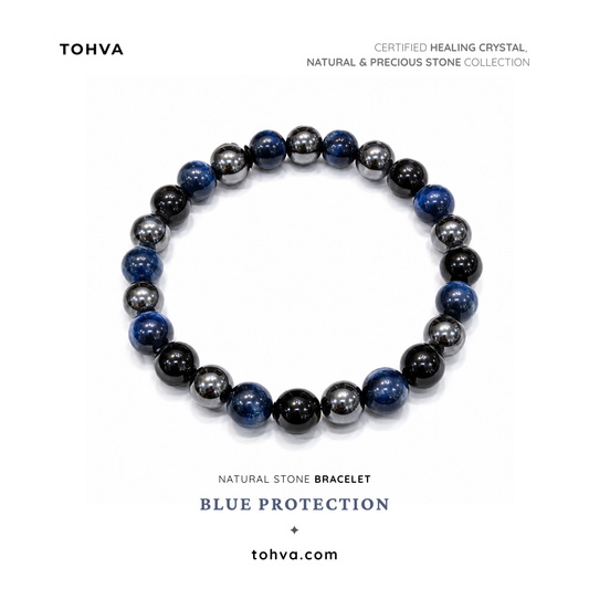 Blue Multistone Bracelet | Certified Protective Crystal Jewelry
