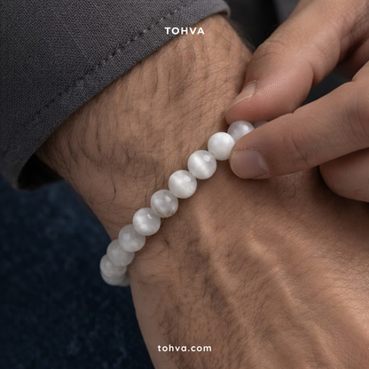 Moon Stone Natural Stone Bracelet | Certified Intuition & Balance Crystal Jewelry
