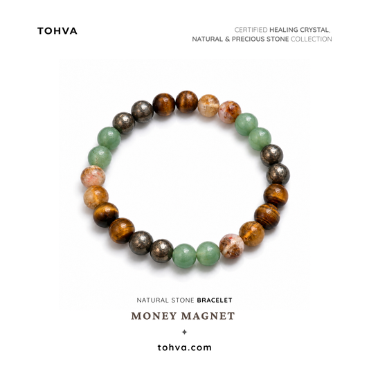 Money Magnet Natural Stone Bracelet | Prosperity & Abundance Crystal Jewelry