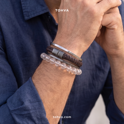 Clear Quartz Natural Stone Bracelet | Certified Master Healer Crystal Jewelry