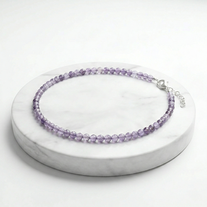 Amethyst Natural Stone Anklet | Certified Healing Crystal Jewelry