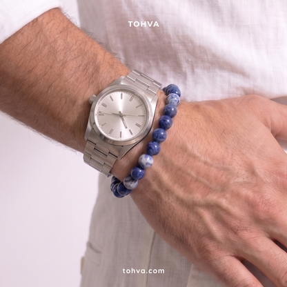 Lapis Lazuli Natural Stone Bracelet | Certified Wisdom & Spiritual Growth Crystal Jewelry