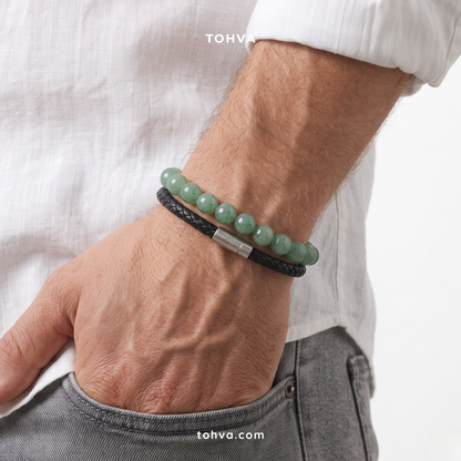 Green Aventurine Natural Stone Bracelet | Certified Stone of Luck & Heart Healing Jewelry