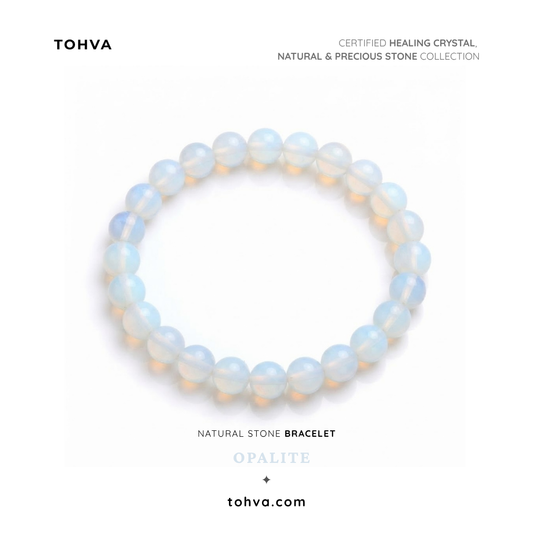 Opalite glass Stone Bracelet | Certified Persistence & Transition Crystal Jewelry