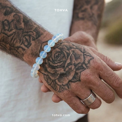 Opalite glass Stone Bracelet | Certified Persistence & Transition Crystal Jewelry