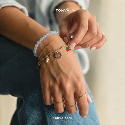 Opalite glass Stone Bracelet | Certified Persistence & Transition Crystal Jewelry