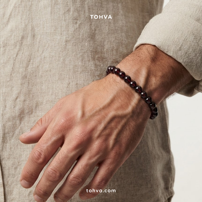 Garnet Natural Stone Bracelet | Certified Stone of Energy & Passion Jewelry