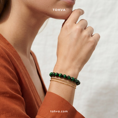 Green Tiger Eye Natural Stone Bracelet | Certified Healing Crystal Jewelry