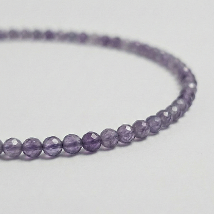 Amethyst Natural Stone Anklet | Certified Healing Crystal Jewelry