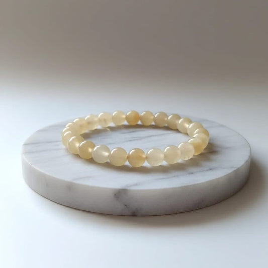 Calcite Natural Stone Bracelet | Certified Clarity Healing Crystal Jewelry