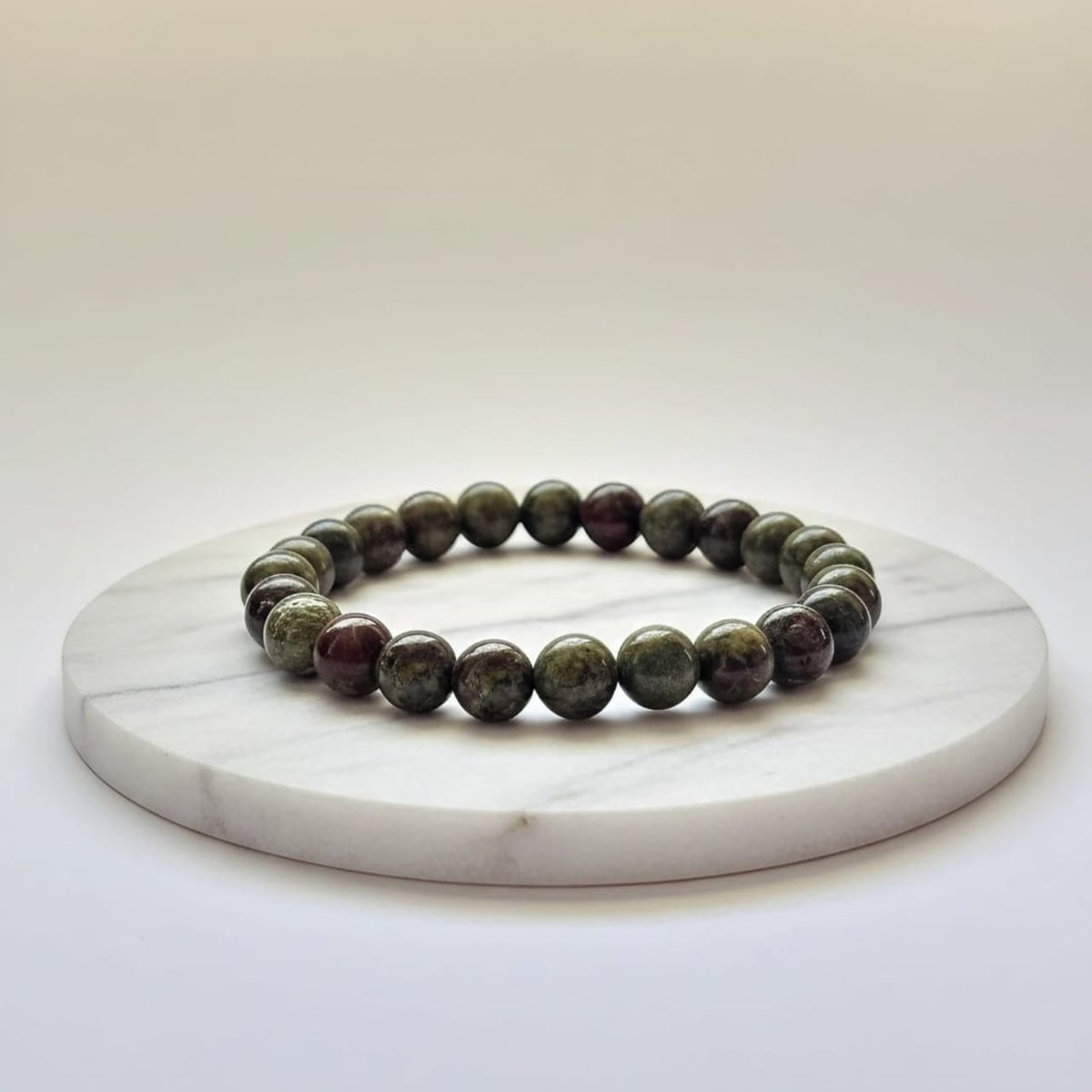 Dragon Jasper Natural Stone Bracelet | Certified Strength & Grounding Crystal Jewelry