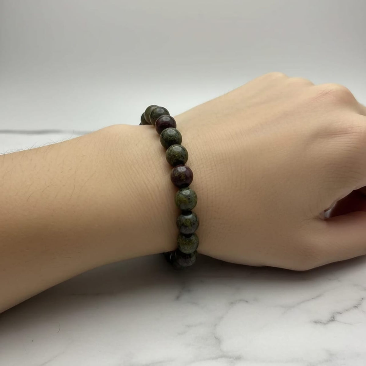 Dragon Jasper Natural Stone Bracelet | Certified Strength & Grounding Crystal Jewelry